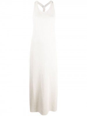Платье макси с драпировкой Jil Sander. Цвет: нейтральные цвета