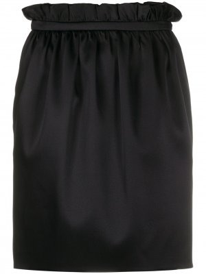 Юбка мини с присборенной талией Versace. Цвет: черный