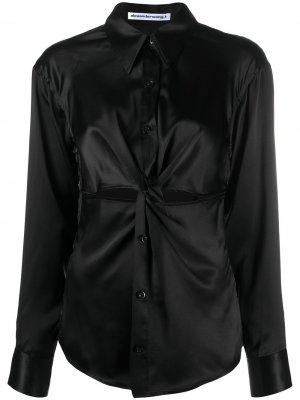 Блузка с драпировкой alexanderwang.t. Цвет: черный