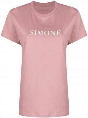 Футболка Simone Zadig&Voltaire. Цвет: розовый