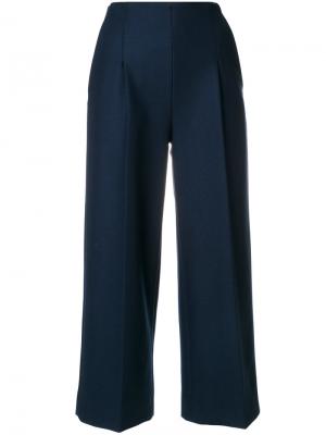 Широкие укороченные брюки Chalayan. Цвет: синий