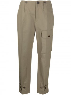 Прямые брюки карго Chloé. Цвет: зеленый