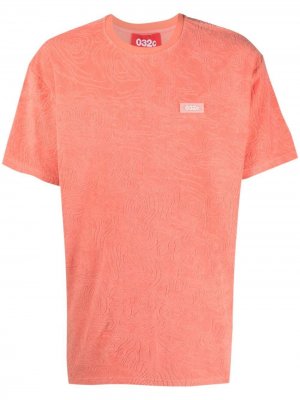 Фактурная футболка 032c. Цвет: оранжевый
