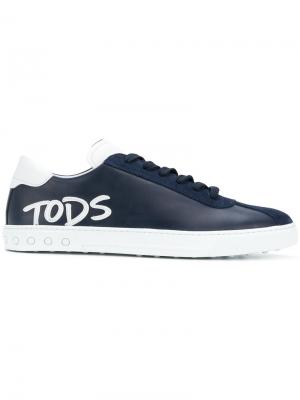 Tods кеды со шнуровкой и логотипом Tod's. Цвет: синий