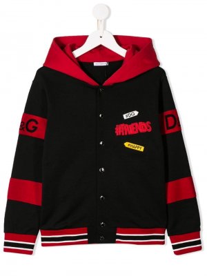Куртка с капюшоном Dolce & Gabbana Kids. Цвет: черный