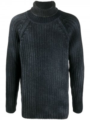 Длинный свитер с высоким воротником Avant Toi. Цвет: синий