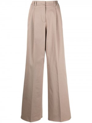 Широкие брюки с завышенной талией Agnona. Цвет: нейтральные цвета