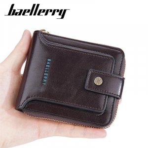 Мужские модные короткие кошельки винтажный дизайн кошелек на молнии мужской с держателем для карт Baellerry