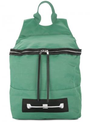 Рюкзак с контрастной отделкой Rick Owens DRKSHDW. Цвет: зеленый
