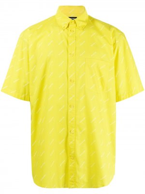 Рубашка с короткими рукавами Balenciaga. Цвет: желтый