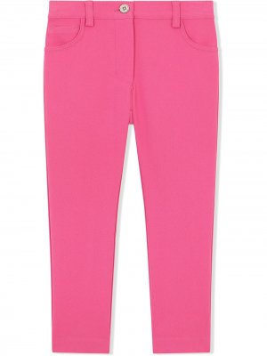 Зауженные брюки Dolce & Gabbana Kids. Цвет: розовый