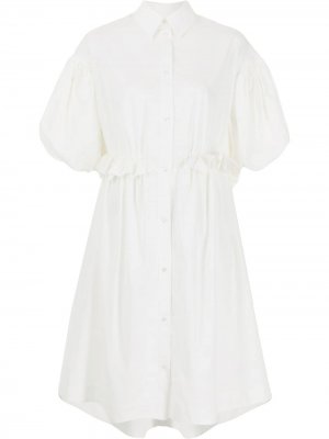 Платье с оборками Simone Rocha. Цвет: белый