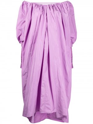 Платье миди с открытыми плечами MSGM. Цвет: фиолетовый