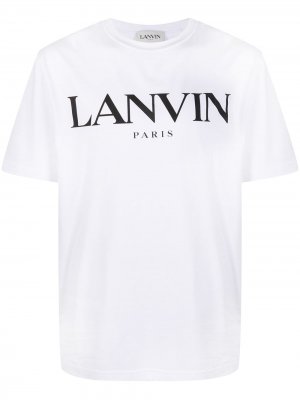 Футболка с логотипом LANVIN. Цвет: белый