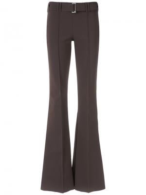 Расклешенные брюки Gloria Coelho. Цвет: коричневый