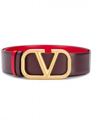 Двусторонний ремень с логотипом Valentino Garavani. Цвет: фиолетовый
