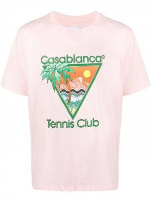 Футболка Tennis Club Icon Casablanca. Цвет: розовый