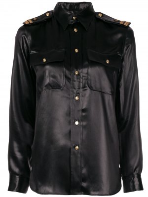 Блестящая рубашка Ralph Lauren Collection. Цвет: черный