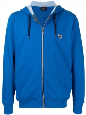 Куртка с капюшоном и нашивкой-логотипом PS Paul Smith. Цвет: синий