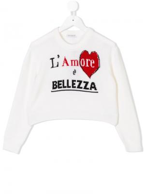 Джемпер LAmore É Bellezza Dolce & Gabbana Kids. Цвет: нейтральные цвета