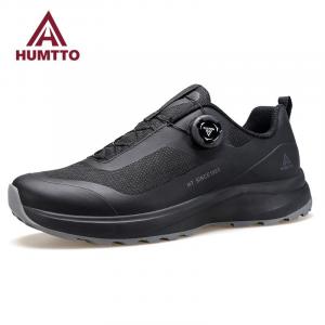 Кроссовки мужские дышащие летние черные повседневные туфли для мужчин модная роскошная дизайнерская мужская спортивная обувь амортизирующие бега HUMTTO