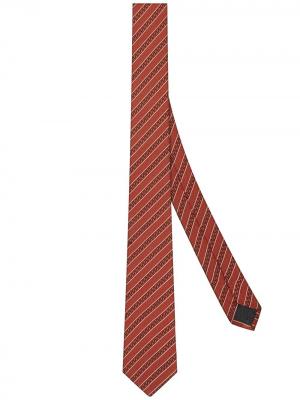 Жаккардовый галстук Fendi. Цвет: оранжевый