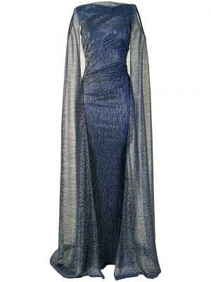 Вечернее платье Bonoso Talbot Runhof. Цвет: синий