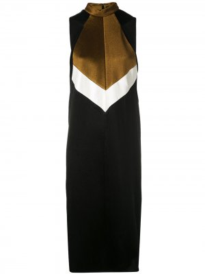 Плиссированное платье Glace с прорезями Proenza Schouler. Цвет: черный