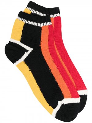 Носки в стиле колор-блок Yohji Yamamoto. Цвет: черный