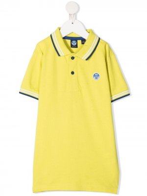 Рубашка поло с вышитым логотипом North Sails Kids. Цвет: желтый