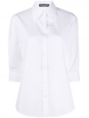 Рубашка с рукавами три четверти Dolce & Gabbana. Цвет: белый