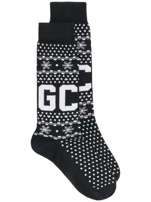 Носки с логотипом Gcds. Цвет: черный