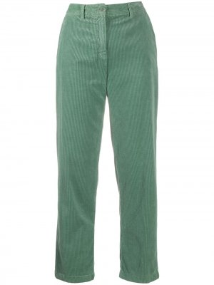 Укороченные вельветовые брюки Aspesi. Цвет: зеленый