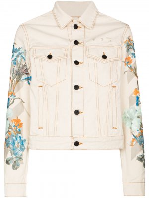Джинсовая куртка с цветочным принтом Off-White. Цвет: 0310 off белый cream