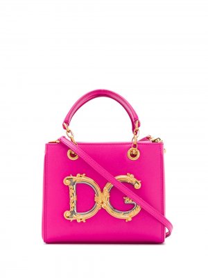 Сумка-тоут с логотипом Dolce & Gabbana. Цвет: розовый