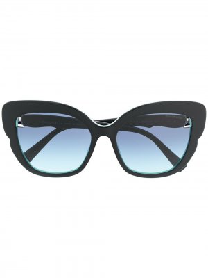 Солнцезащитные очки в массивной оправе Tiffany & Co Eyewear. Цвет: черный