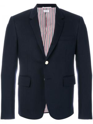 Пиджак с застежкой на две пуговицы Thom Browne. Цвет: синий