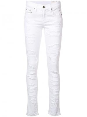 Рваные джинсы скинни Brigade Rag & Bone /Jean. Цвет: белый