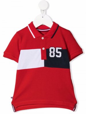 Рубашка поло в стиле колор-блок с короткими рукавами Tommy Hilfiger Junior. Цвет: красный