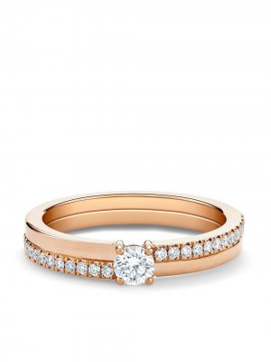 Кольцо  Promise из розового золота с бриллиантами De Beers. Цвет: золотистый