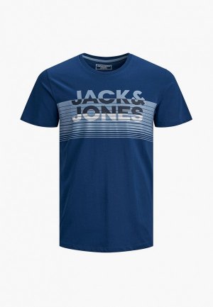 Футболка Jack & Jones. Цвет: синий