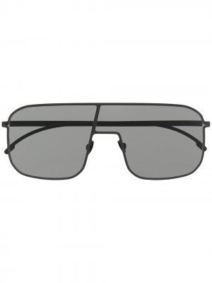 Солнцезащитные очки-авиаторы Studio Mykita. Цвет: черный