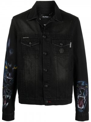 Джинсовая куртка Panther Philipp Plein. Цвет: черный