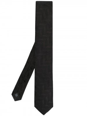 Галстук с геометричной вышивкой Dolce & Gabbana. Цвет: черный