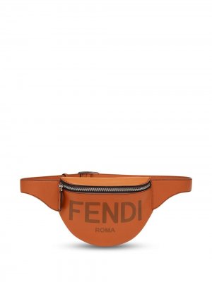 Маленькая поясная сумка с тисненым логотипом Fendi. Цвет: коричневый