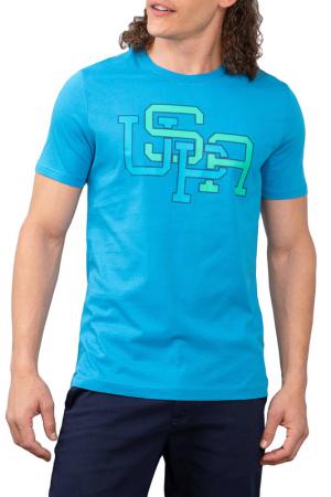 Футболка U.S. Polo Assn.. Цвет: голубой