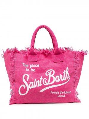 Пляжная сумка с логотипом Mc2 Saint Barth. Цвет: розовый