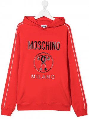 Худи с логотипом Moschino Kids. Цвет: красный