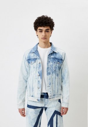 Куртка джинсовая John Richmond. Цвет: голубой