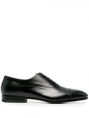 Оксфорды на шнуровке Santoni. Цвет: черный